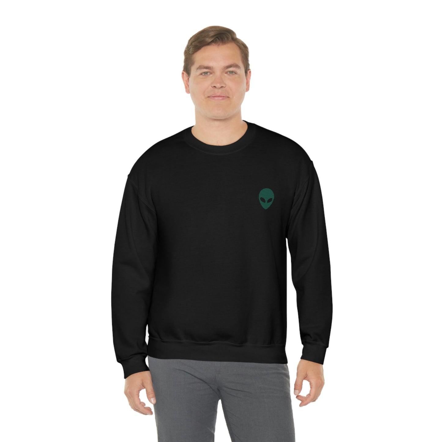Back Print Alien Graphic Sweater - A Unique Twist on an Extraterrestrial Design