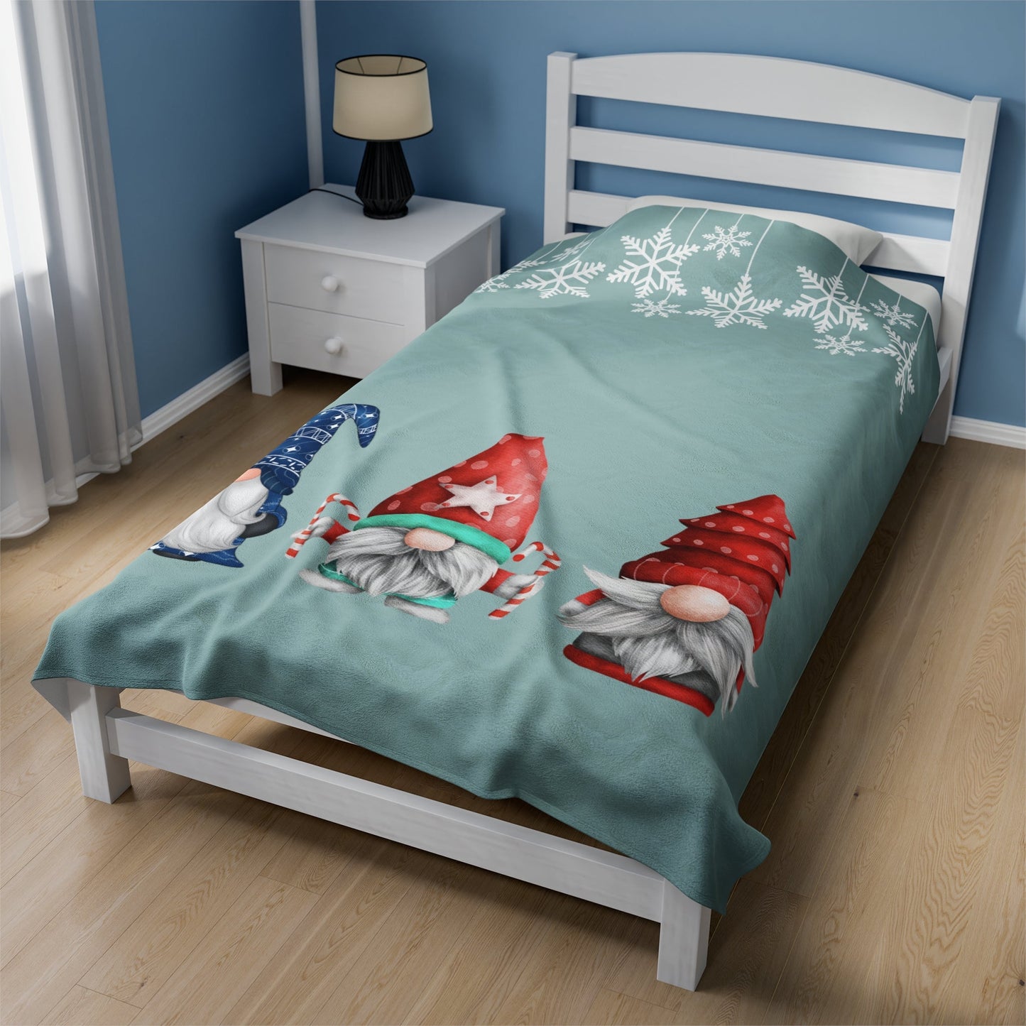Holiday Gnome Cozy Throw Blanket