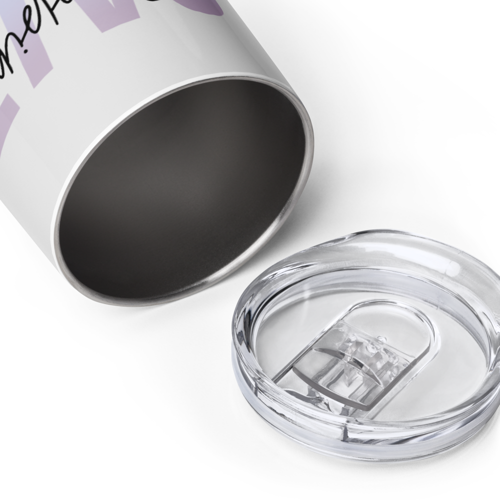 Gray Insulated Wine Tumbler for Hot or Cold Beverages - 12oz