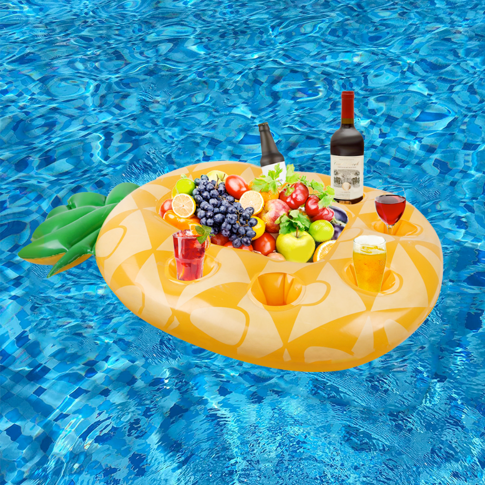 Food-Inspired Floating Tables for Swimming Pools