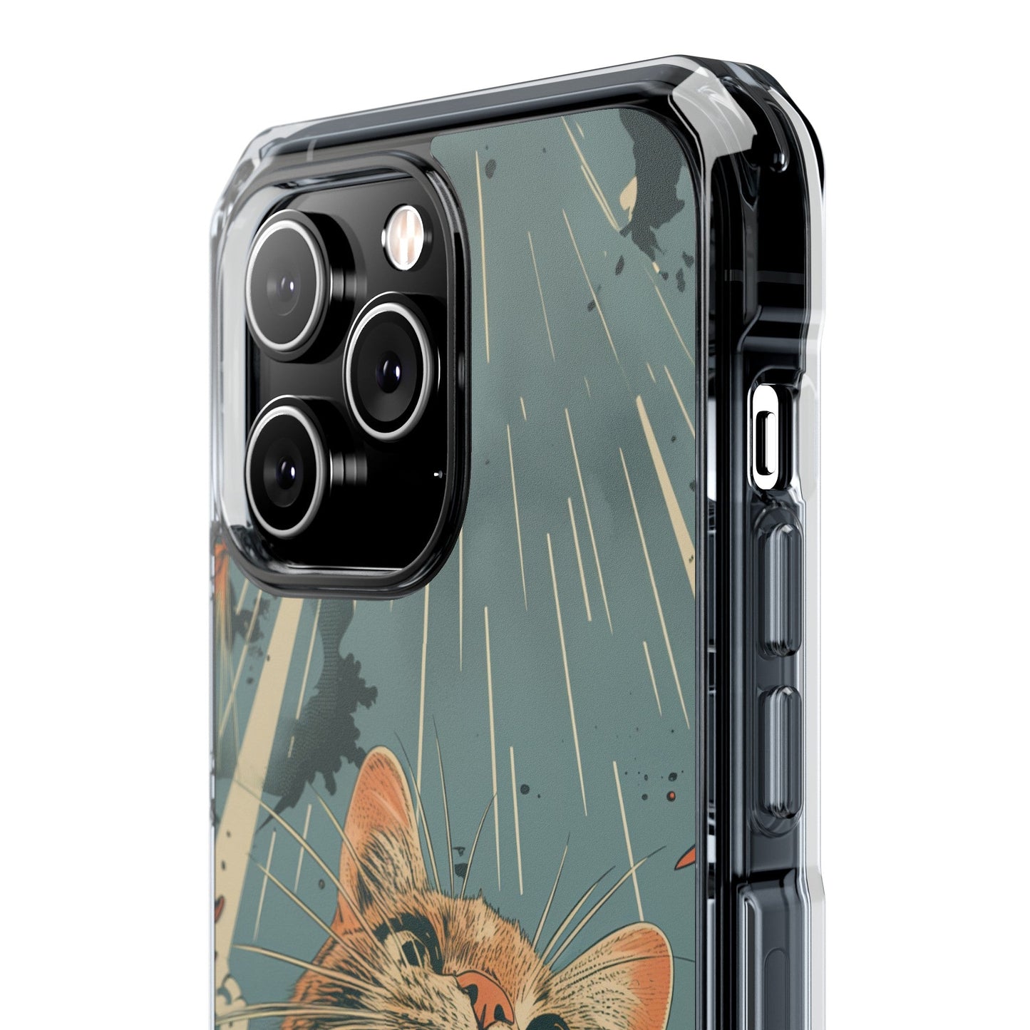 Clear Magnetic Case for Retro Cat iPhone Series