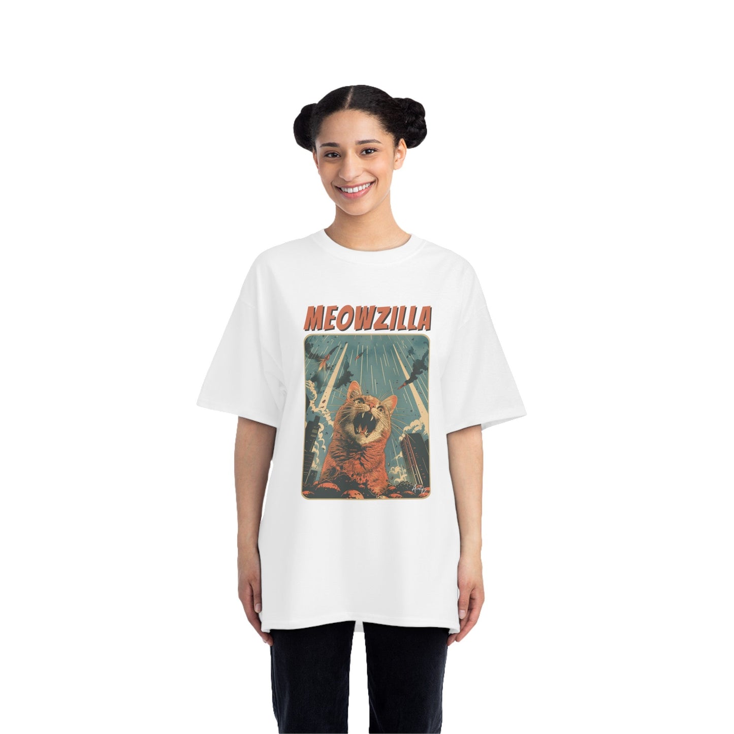 Meowzilla Retro Graphic Tee