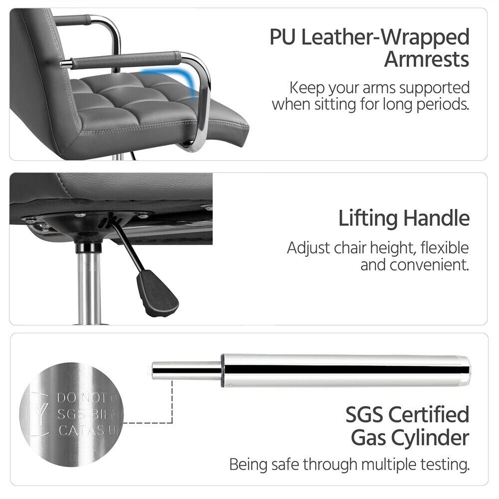 Contemporary Faux Leather Office Chair