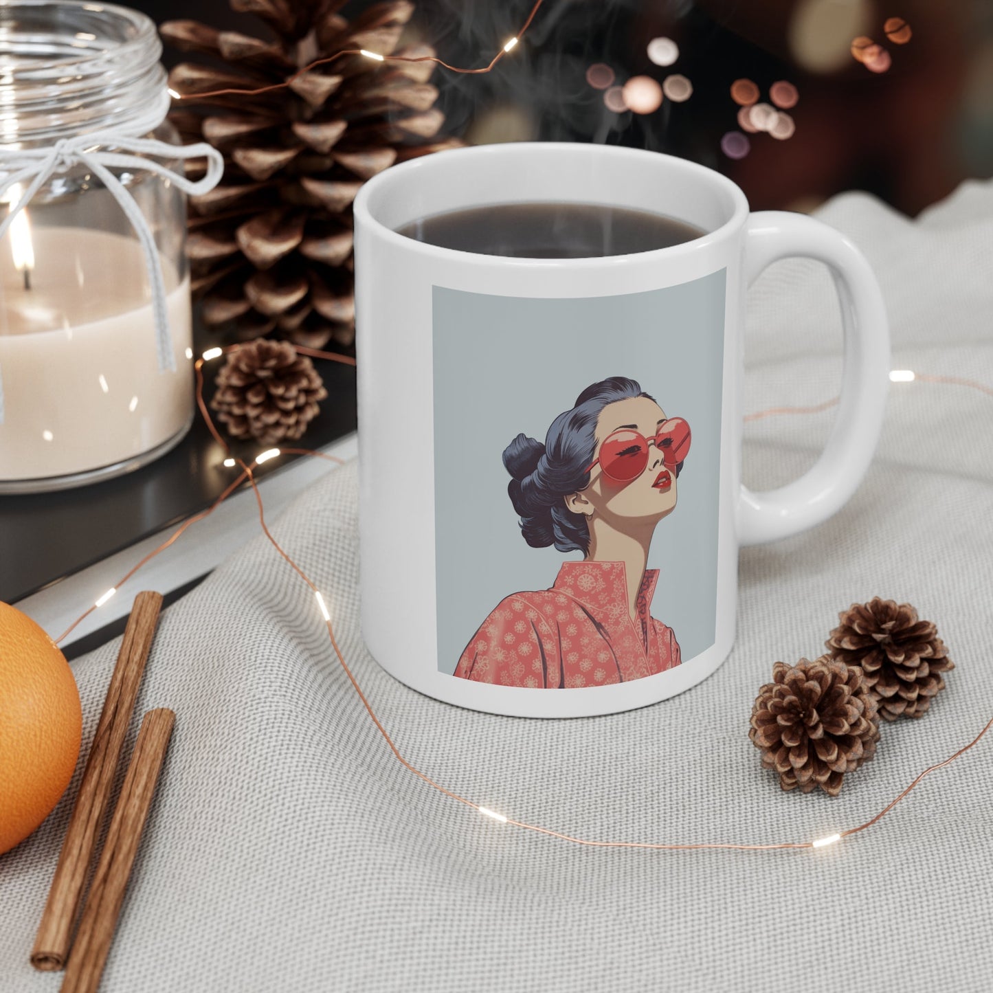 Sakura Blossom Kimono Mug