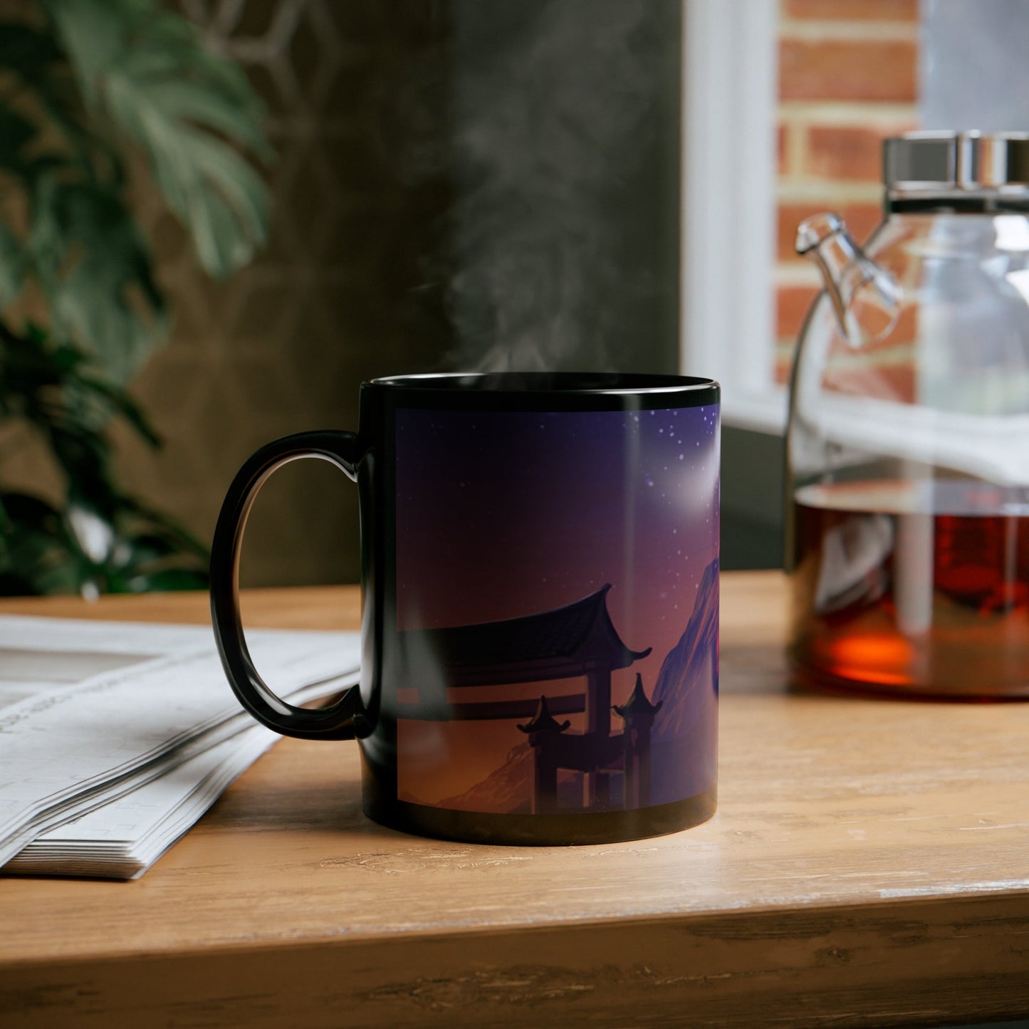 Black Space Girl Anime Coffee Tea Mug