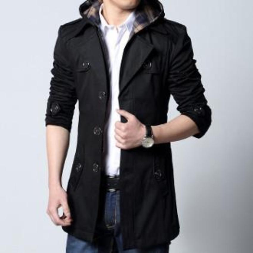 Men's Detachable Hooded Trench Coat