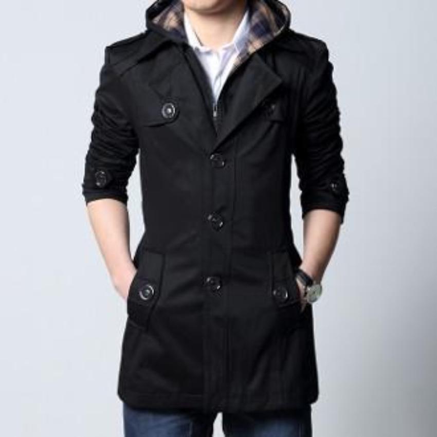 Men's Detachable Hooded Trench Coat