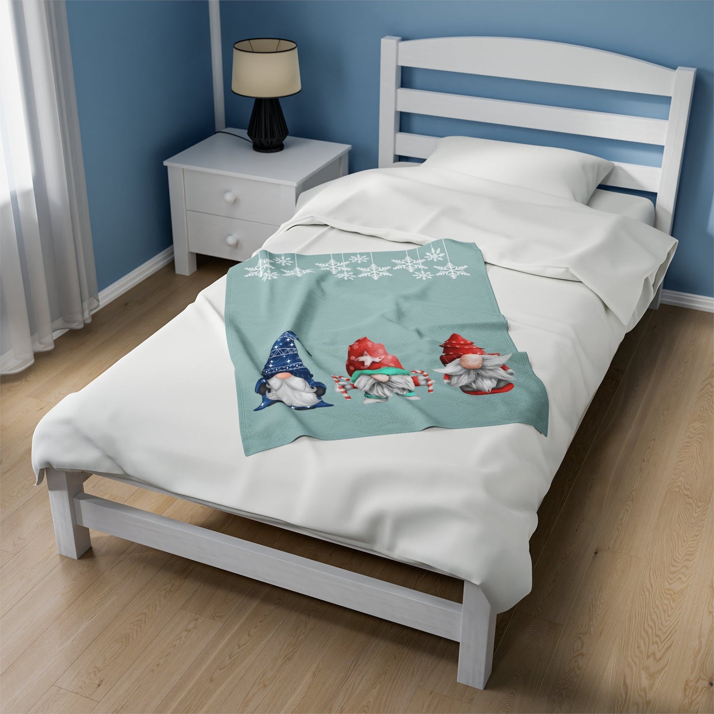 Holiday Gnome Cozy Throw Blanket