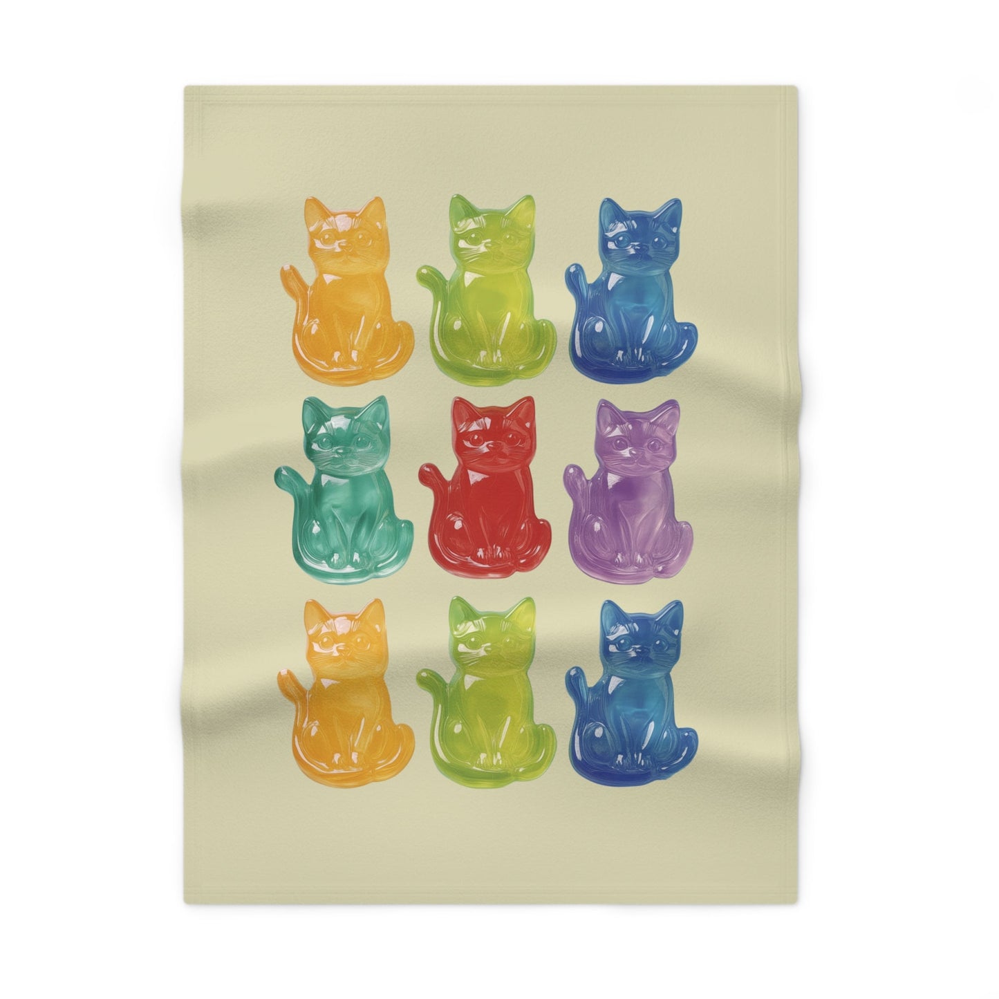 Soft Fleece Baby Blanket with Cute Cat Design