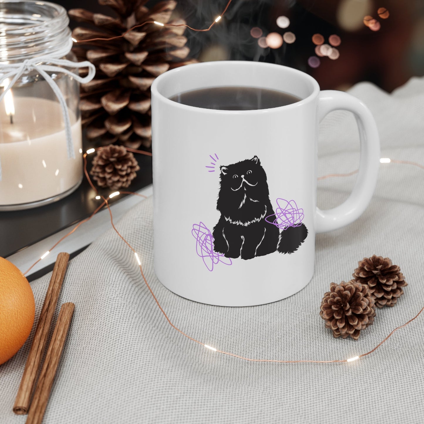Humorous Feline Fur Cup
