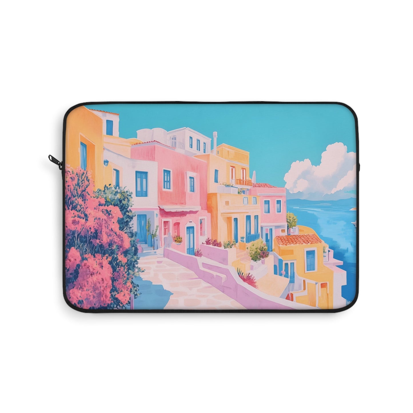 Laptop Sleeve with a Print of Pastel Landscapes