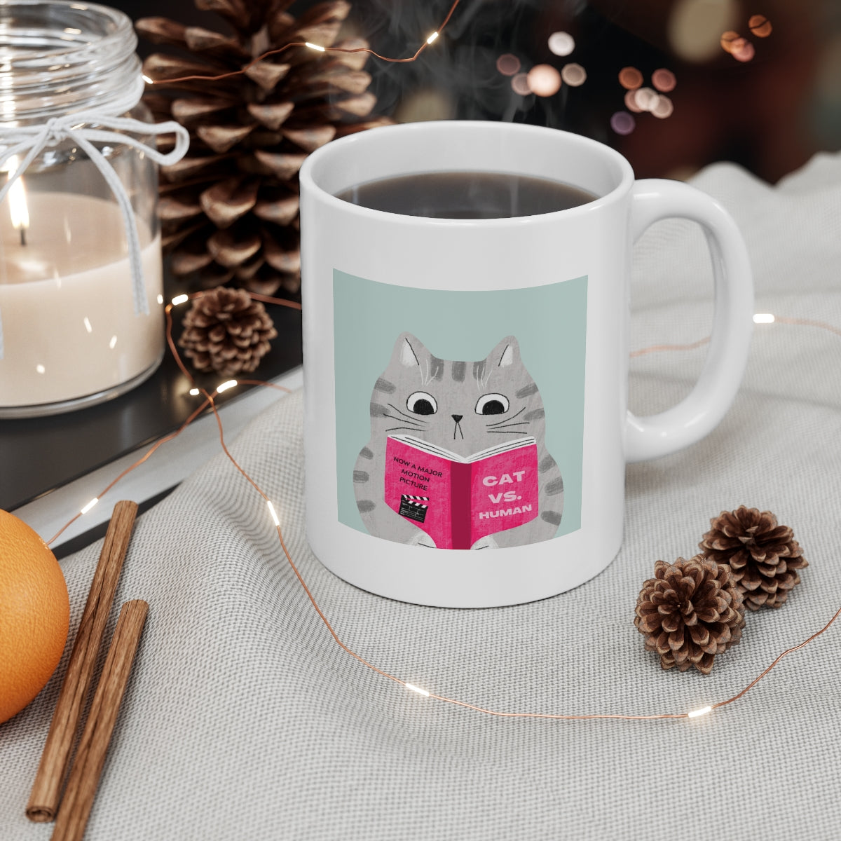 Funny Mug: Cat Versus Human Laughs