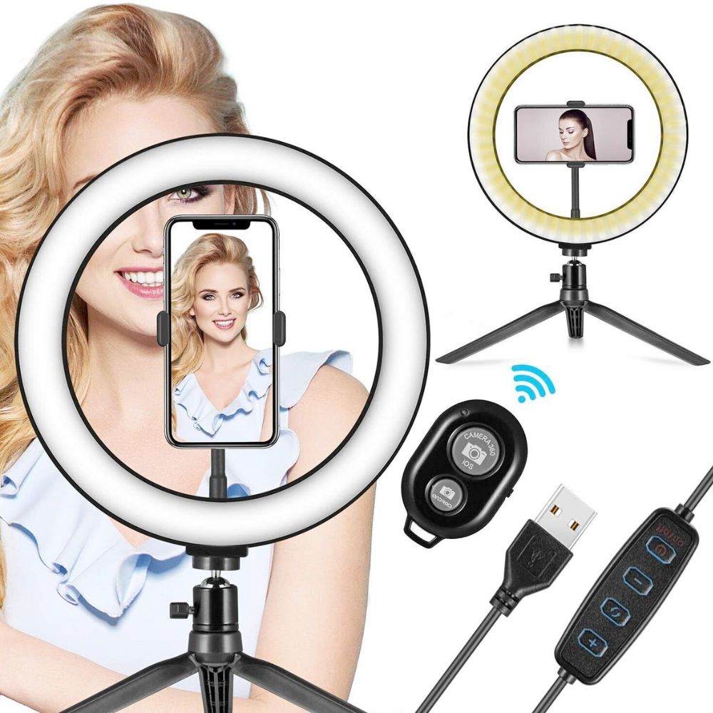 Enhanced LED Ring Light with Adjustable Stand