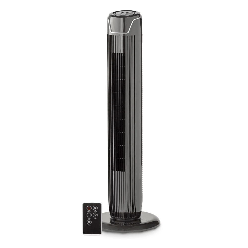 Black Desk and Tower Fan - 36" Portable