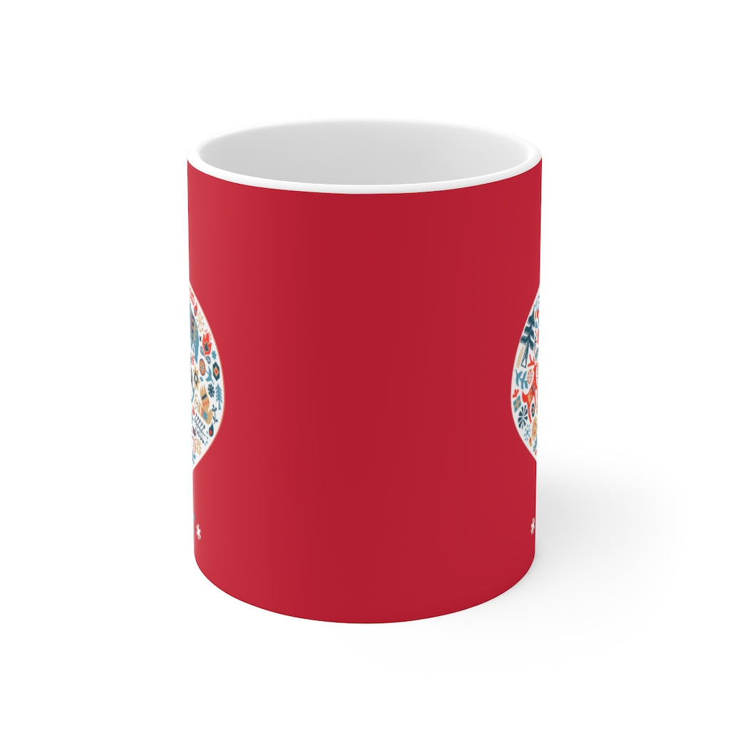 Ceramic 11oz Mug for a Festive Holiday Ornament