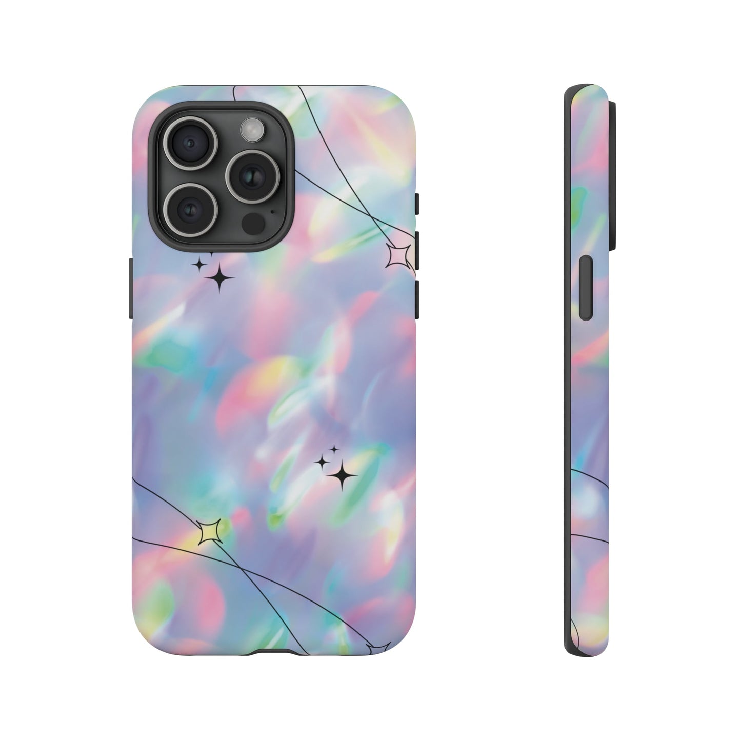 Durable iPhone Case with Stars in Gradient Pattern
