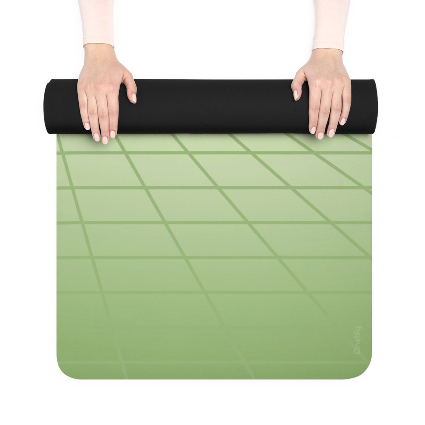 Meadow Yoga Mat with Geometric Design