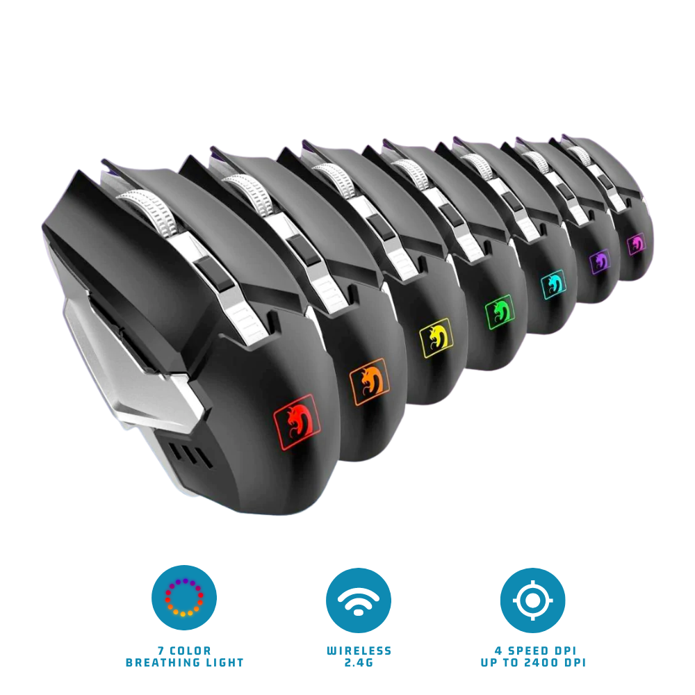 Professional Metal Gaming Keyboard and Mouse Set with Wireless Connectivity - Ninja Dragon Edition