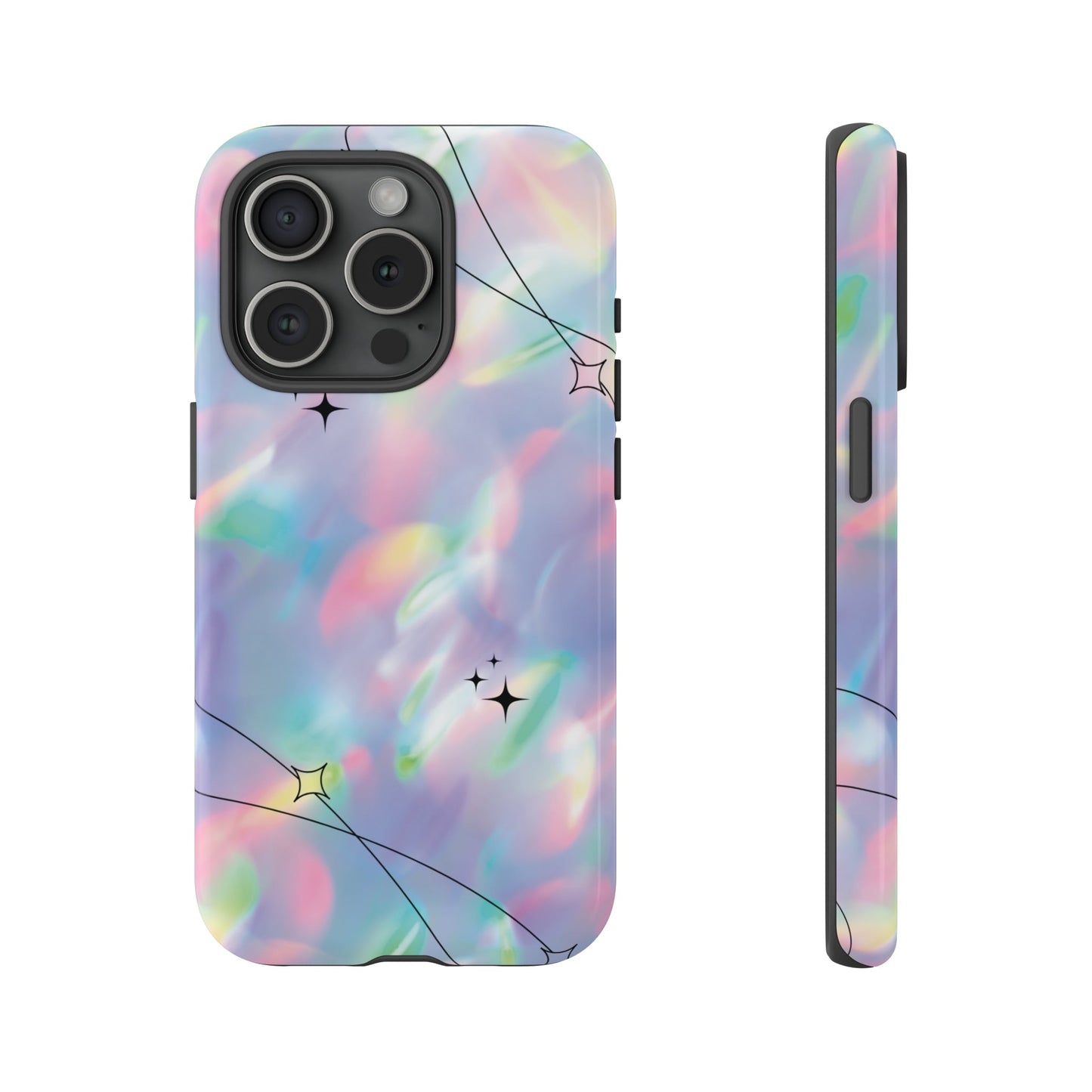 Durable iPhone Case with Stars in Gradient Pattern