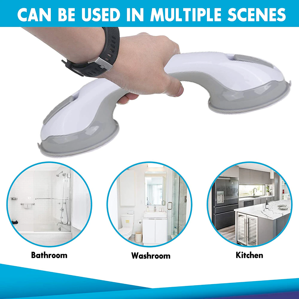 Suction Grip Shower Handle with Non-Slip Feature