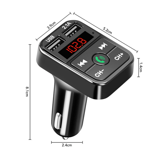 Fast Charger, Dual USB Car Adapter for all your needs: black, dark gray car Bluetooth FM transmitter/car charger adapter, min