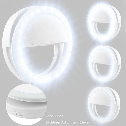 Clip On Selfie Ring for Portable Mobile Phone
