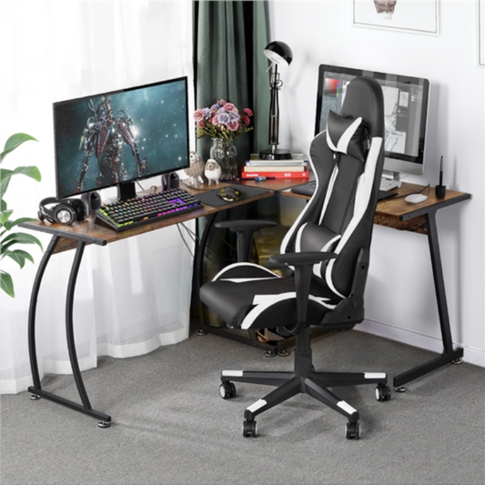 Dragon Ninja Gaming Recliner Chair for Computers: black, white gaming office chair, modern gaming style