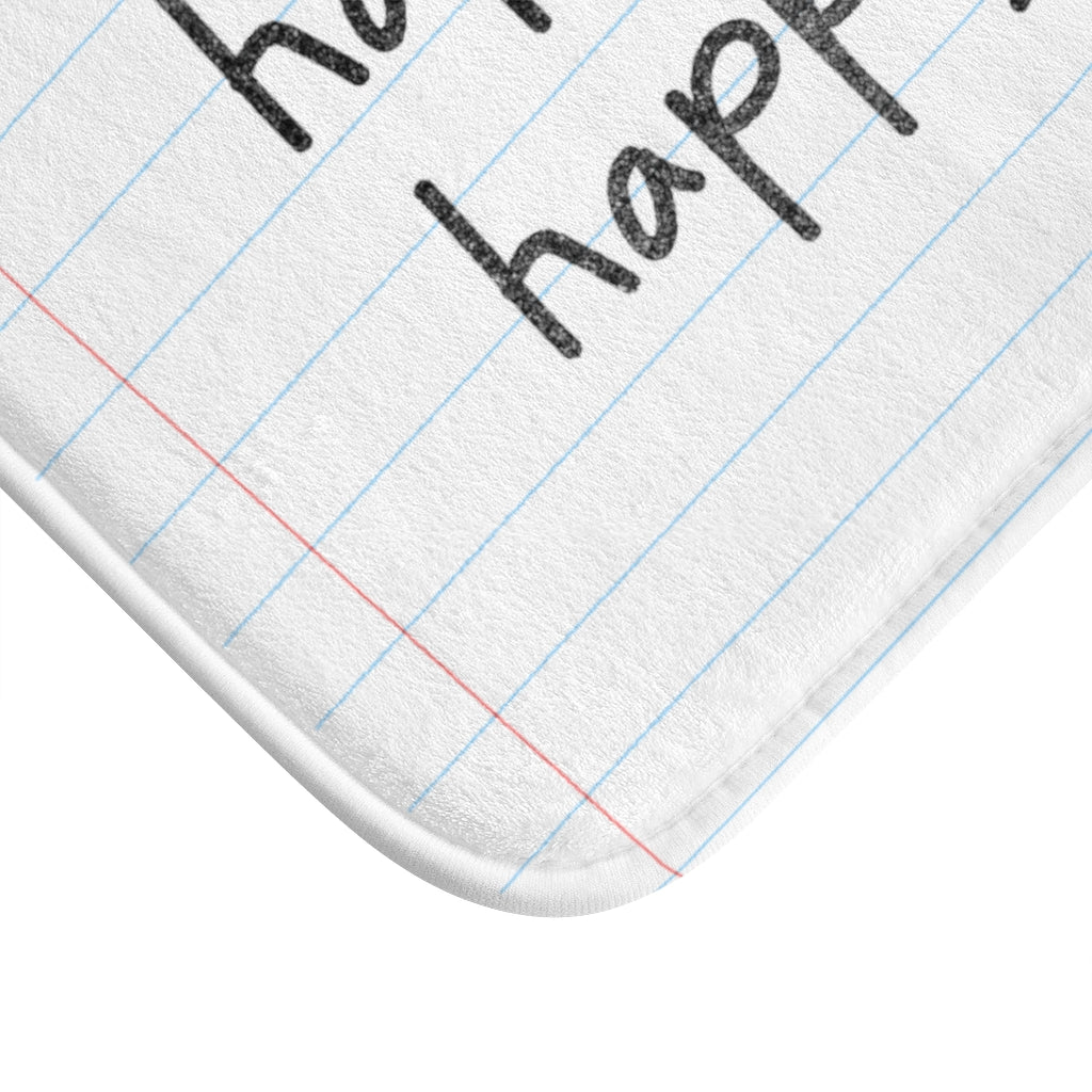Pencil Font Bath Mat for a Joyful Mind and Body