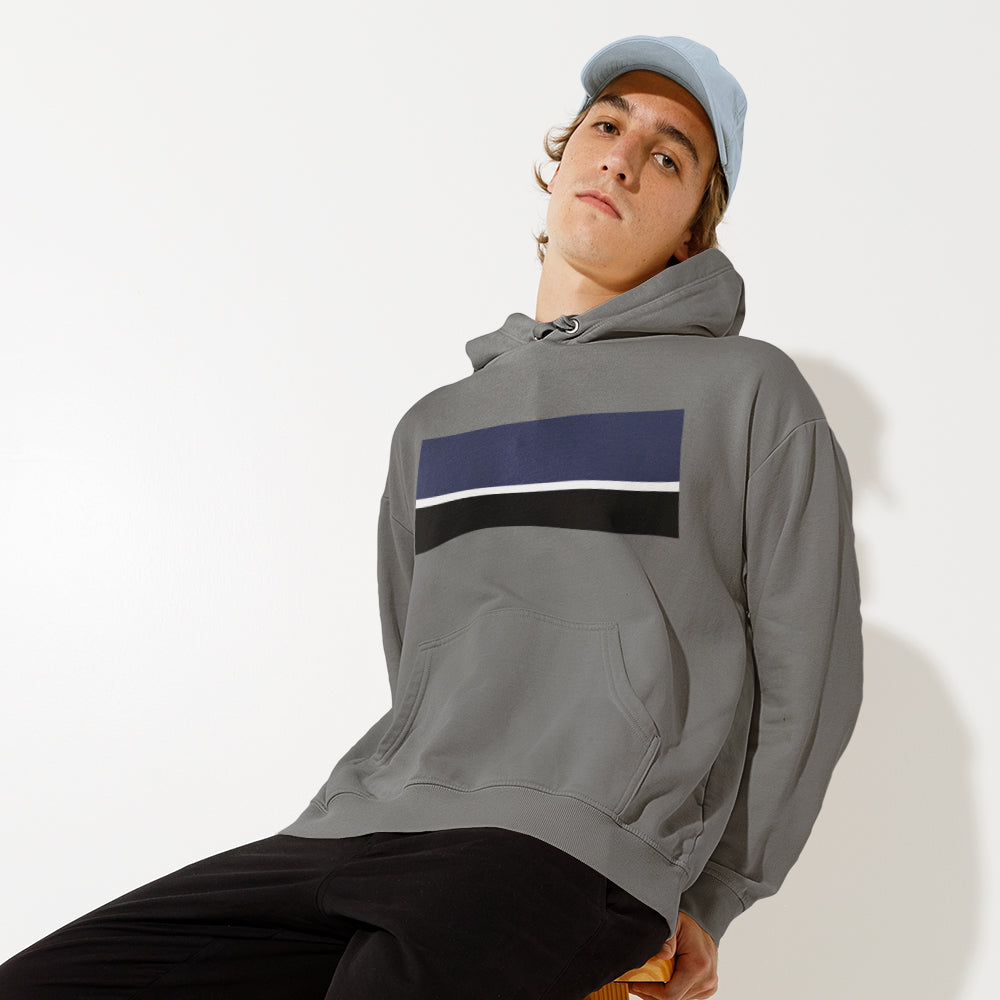 Multi-Stripe Hooded Sweater for Men