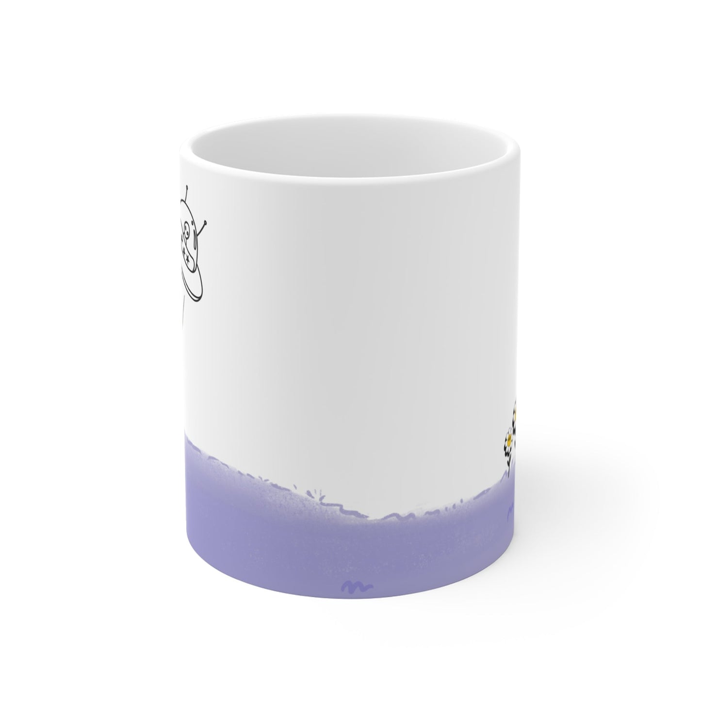Mug Featuring Sunflowers Being Abducted by a UFO
