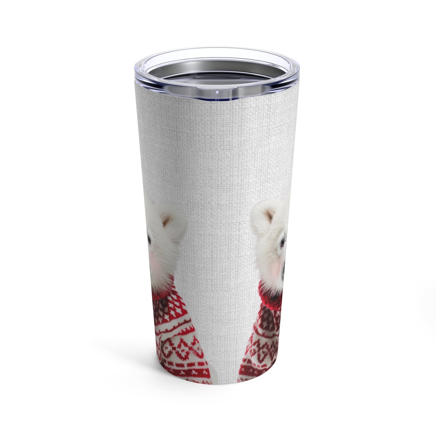 Red Sweater Blushing Polar Bear Tumbler - 20oz