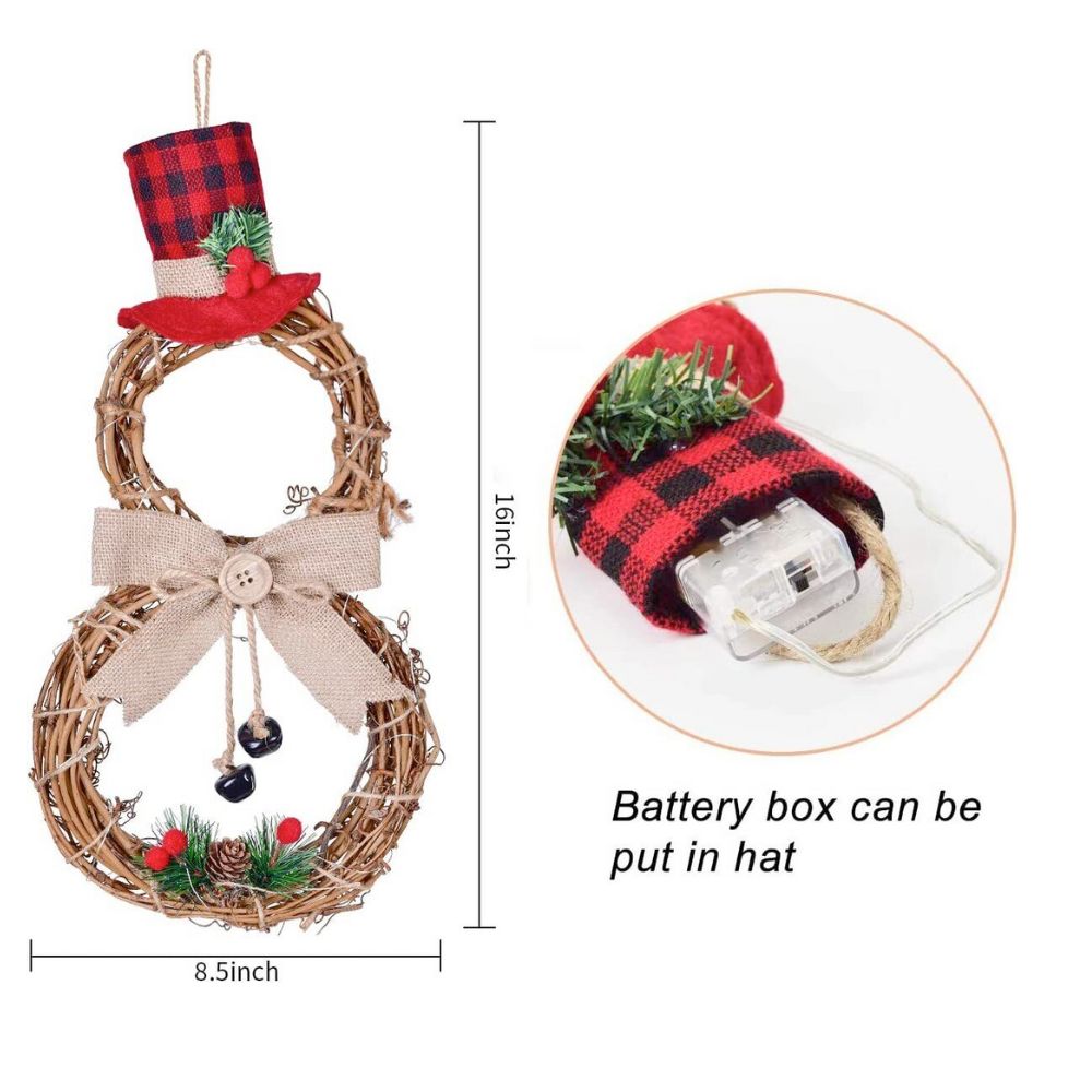 Sparkling Snowman Illuminated Garland for the Festive Season