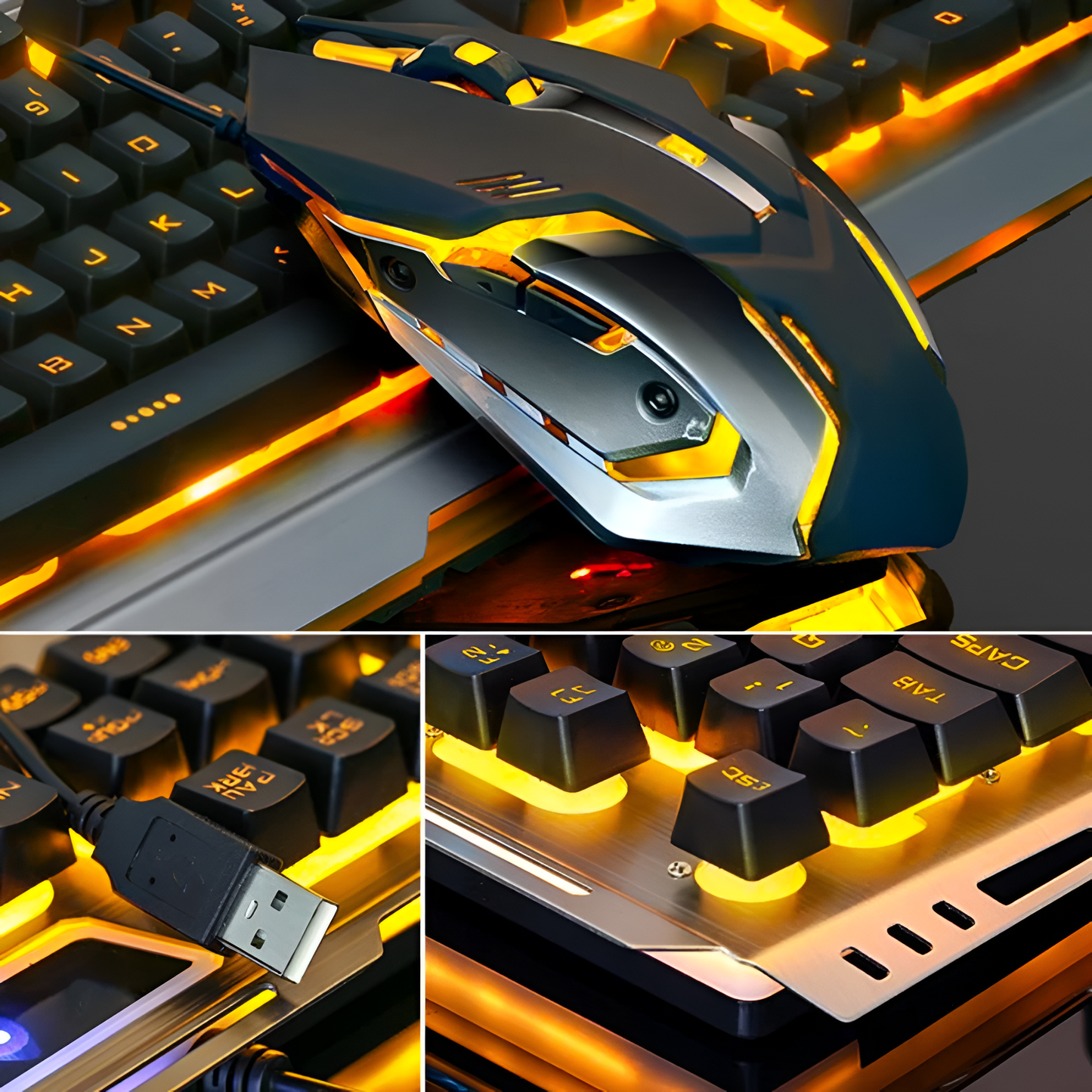 Ninja Dragons V1X Premium Metal Gaming Set - Keyboard and Mouse Pair