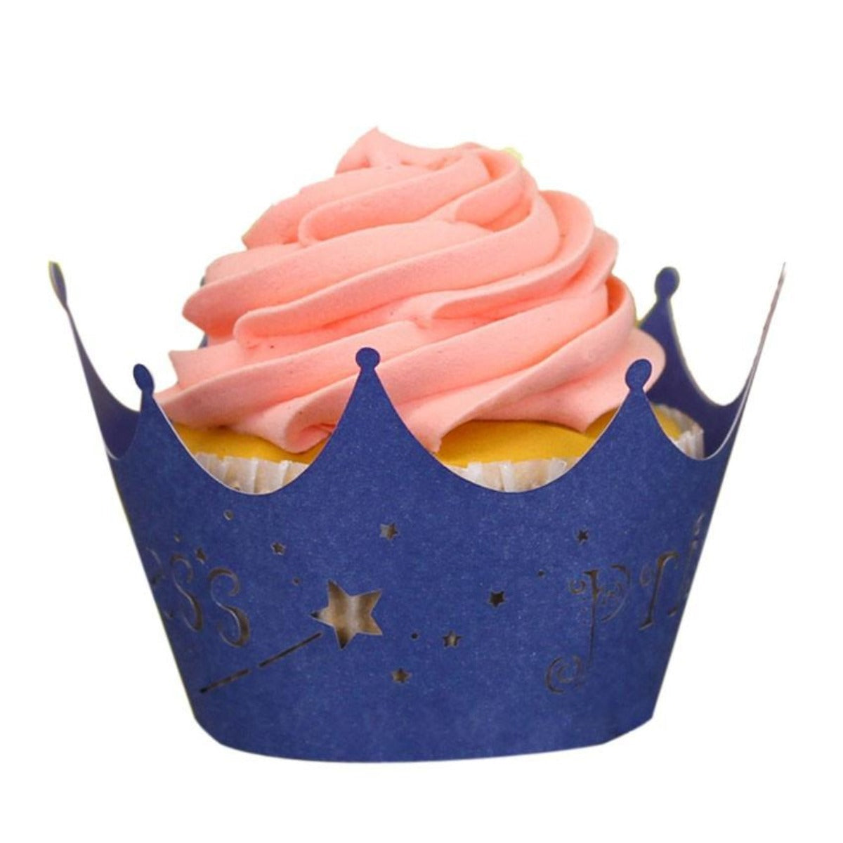 Lace Cupcake Muffin Wrapper - 100 pcs - Imperial Crown Design - Laser Cut