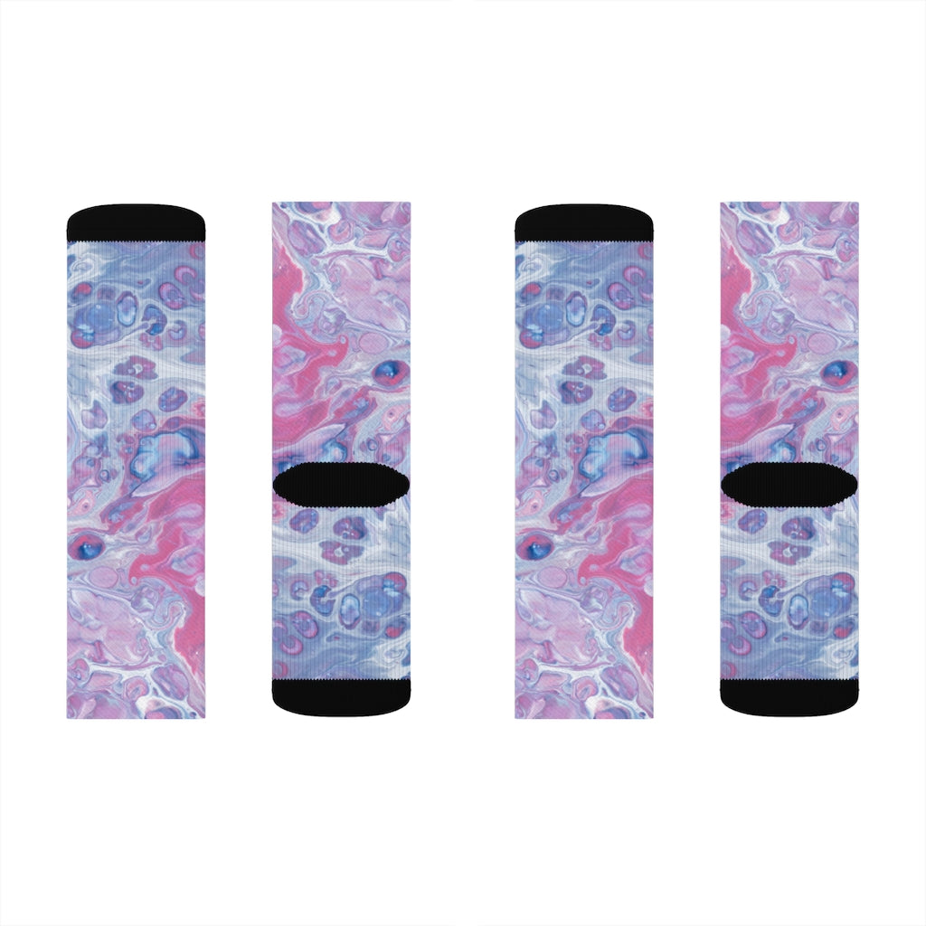 Pink Tie Dye Fun Socks for a Novel Experience