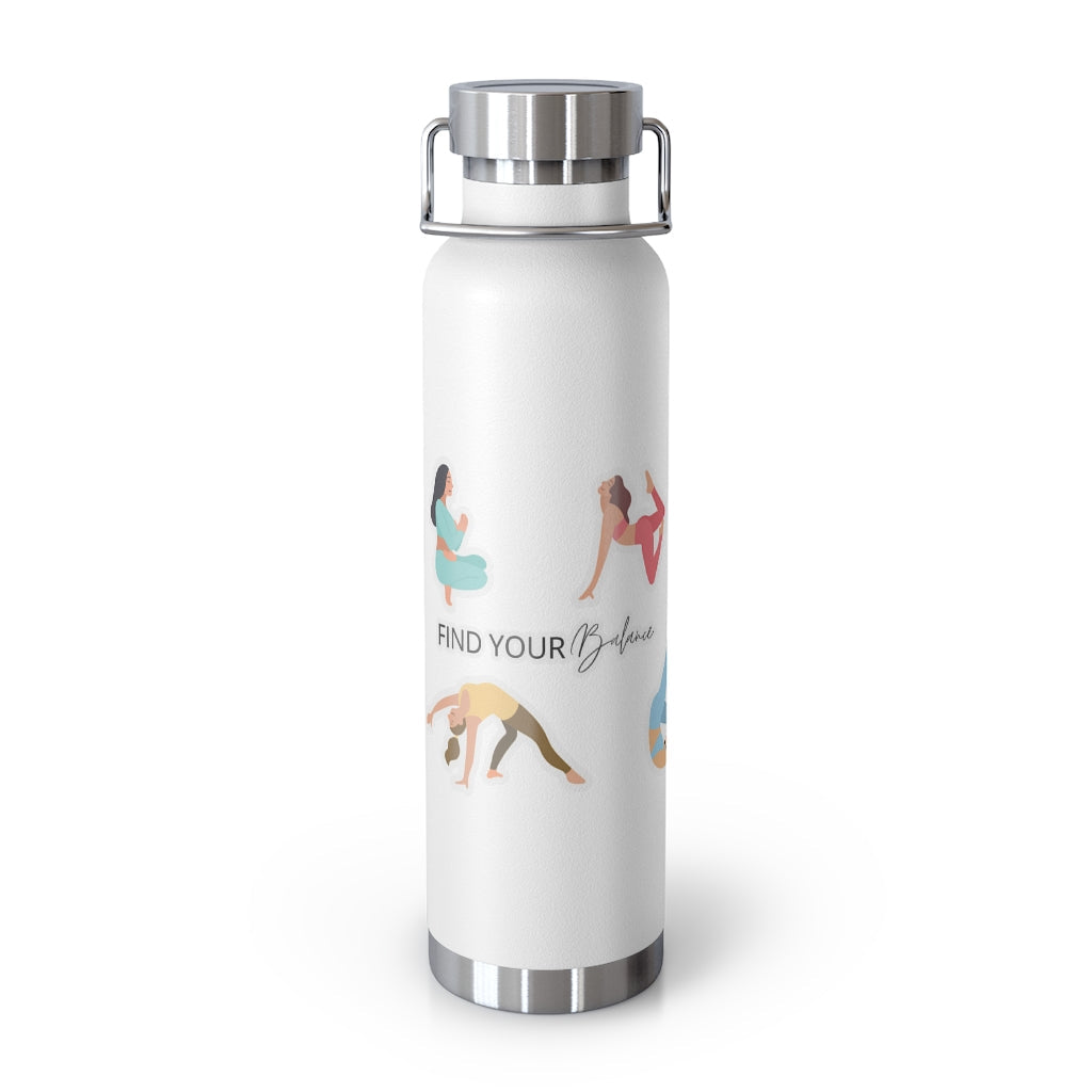 Discover Equilibrium: 22oz Thermos Bottle for Yoga Poses