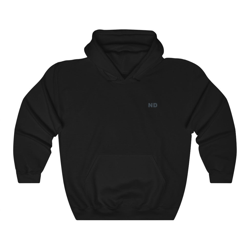 Mens Hooded Sweatshirt with Swirling Back Design