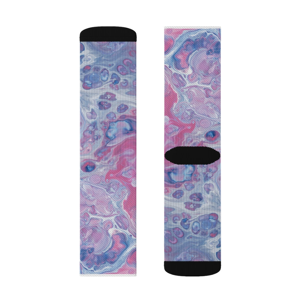Pink Tie Dye Fun Socks for a Novel Experience