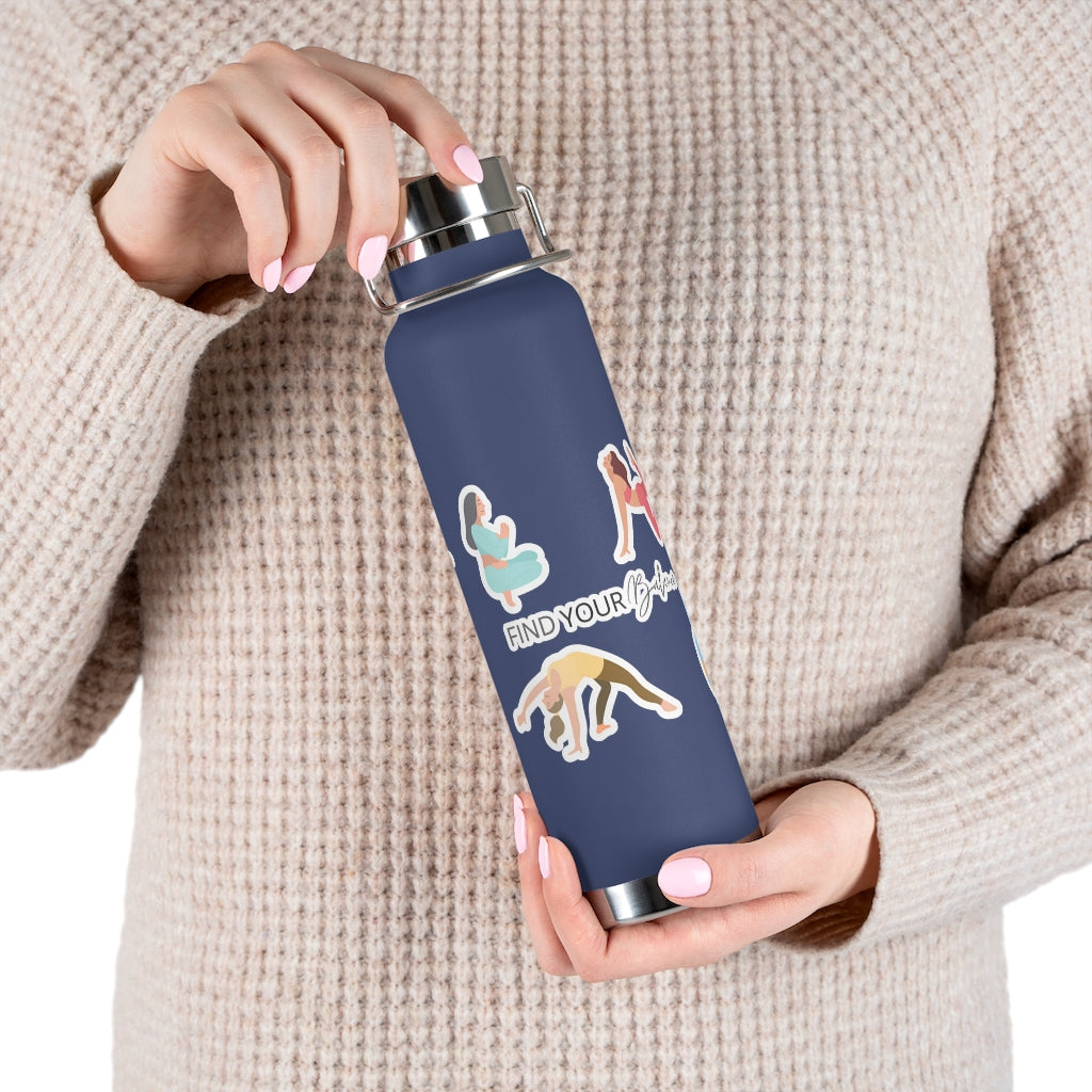 Discover Equilibrium: 22oz Thermos Bottle for Yoga Poses