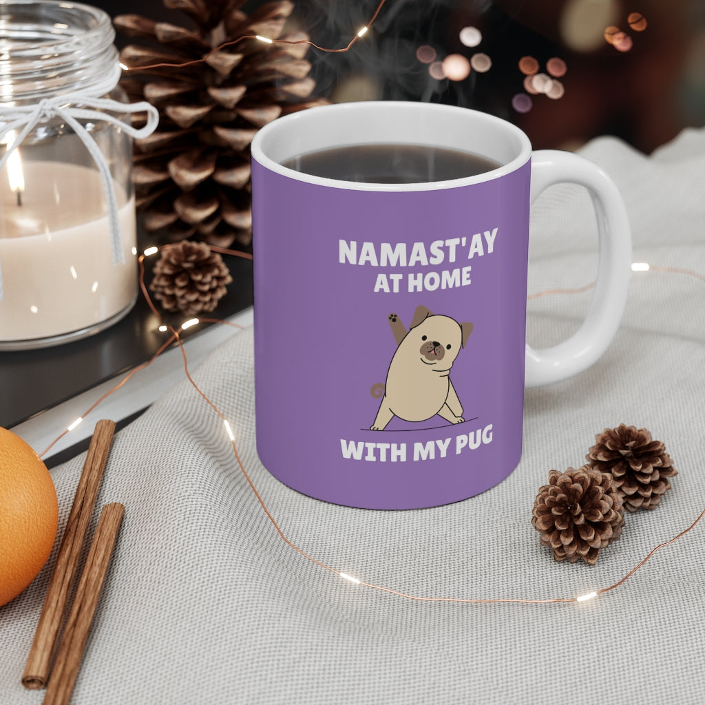 Stay Home with My Pug Coffee Cup