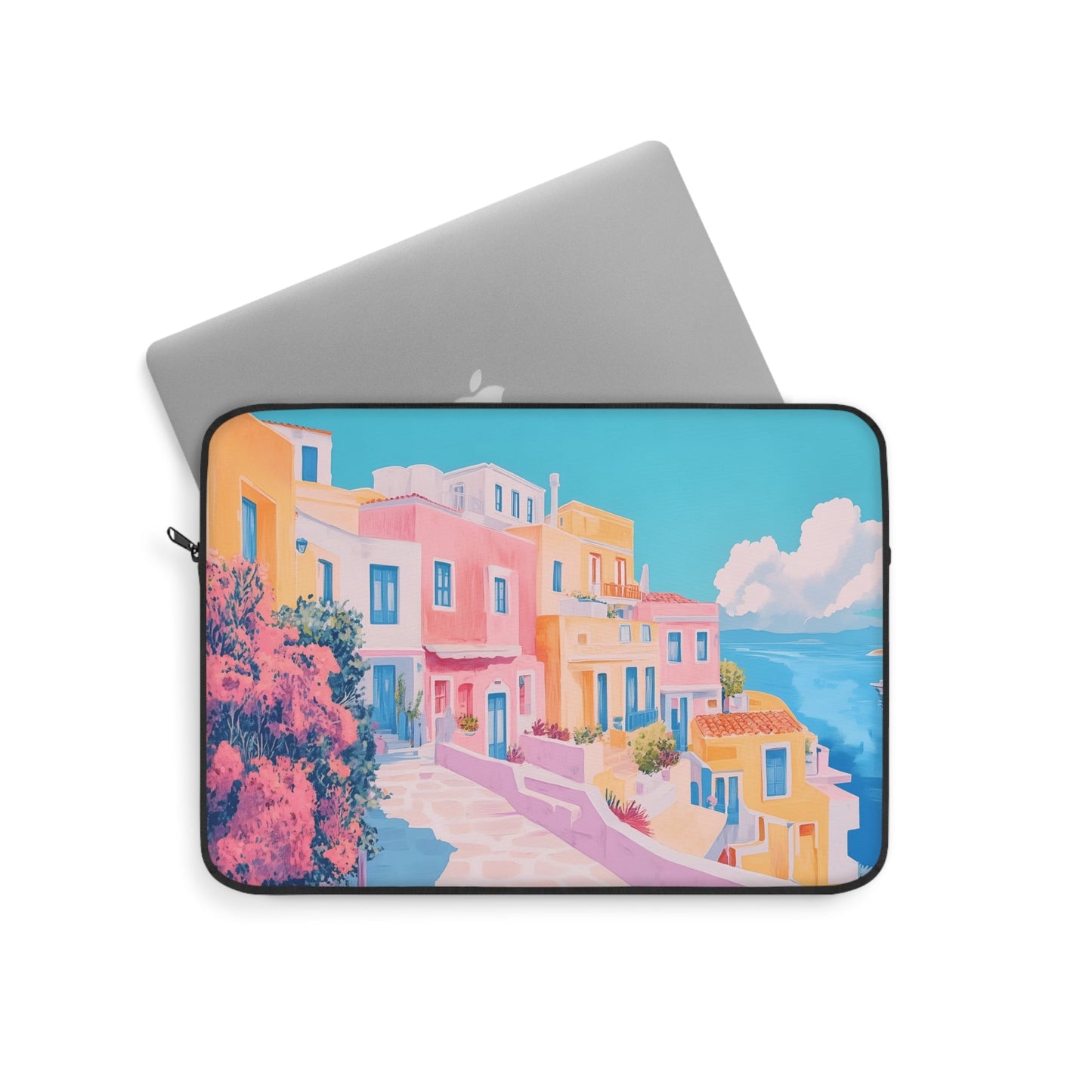 Laptop Sleeve with a Print of Pastel Landscapes