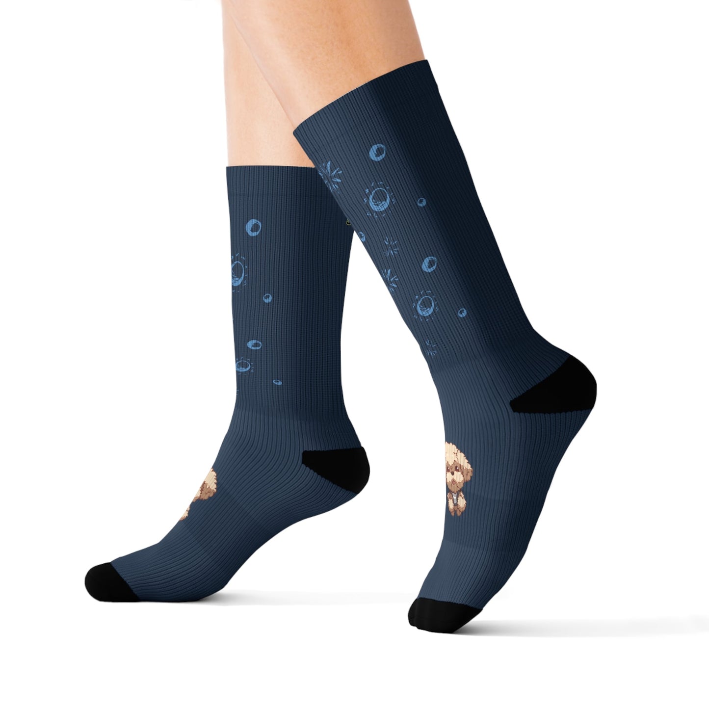 Pookie Poodle Space Adventure Novelty Socks by Starry Fluff