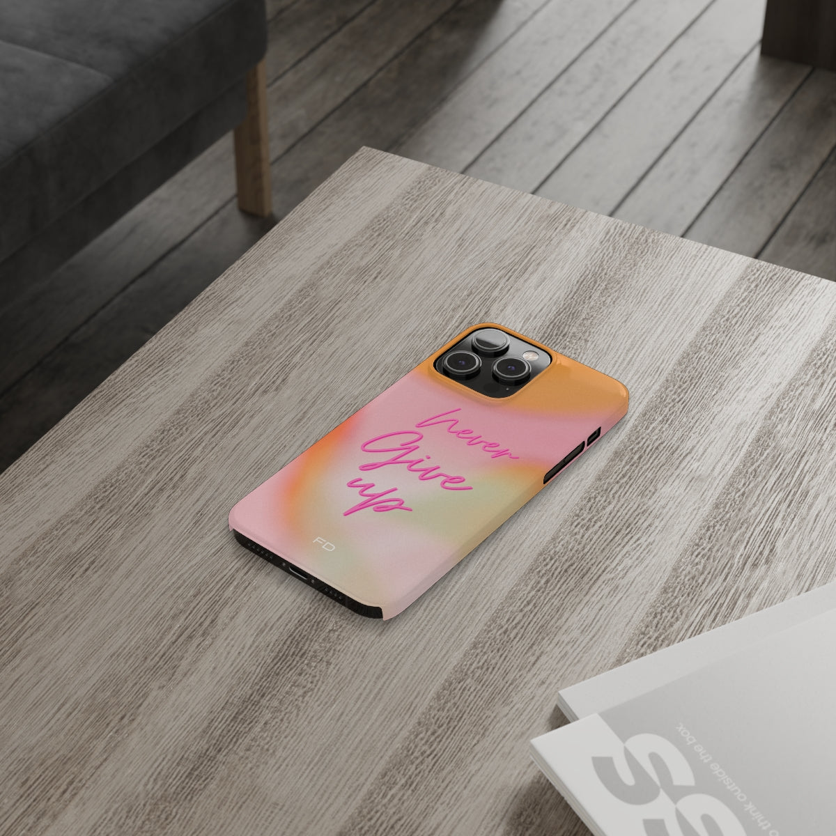 Slim iPhone Case featuring an Inspirational "Perseverance" Quote