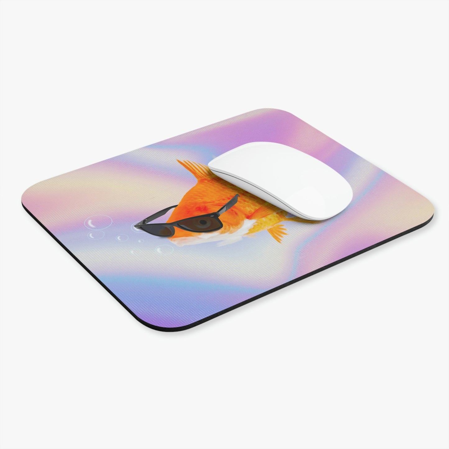 Sunglasses-Clad Goldfish Mouse Pad
