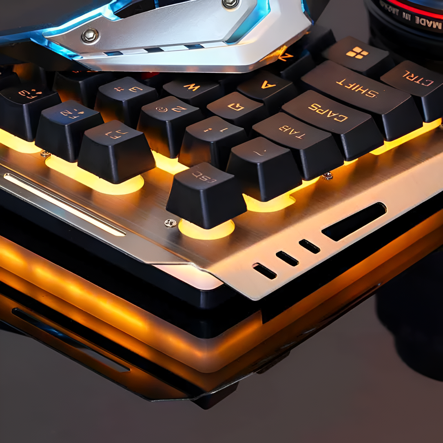 Ninja Dragons V1X Premium Metal Gaming Set - Keyboard and Mouse Pair