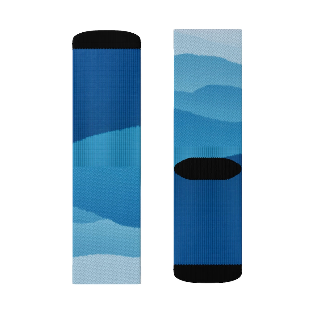 Blue Ridge Mountains Playful Quirky Socks
