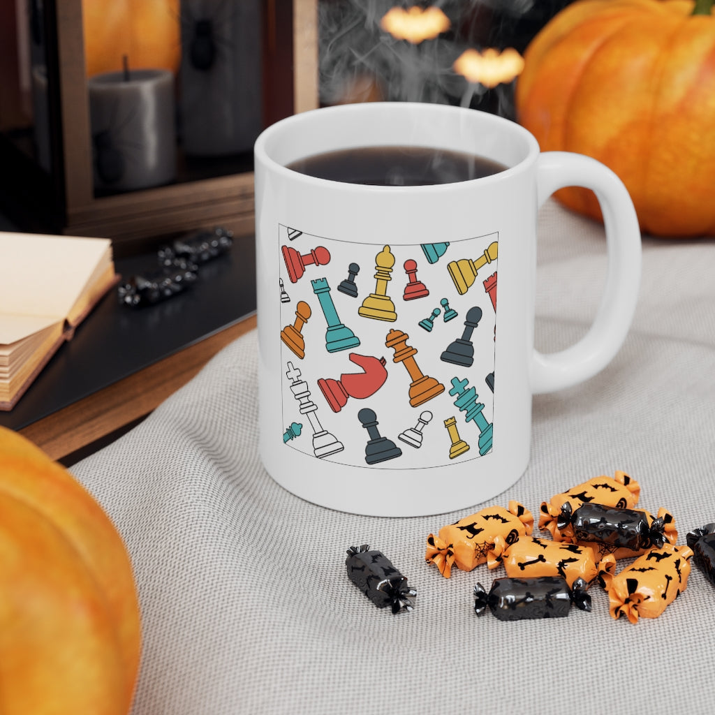 Floating Chess Ceramic Mug 11oz