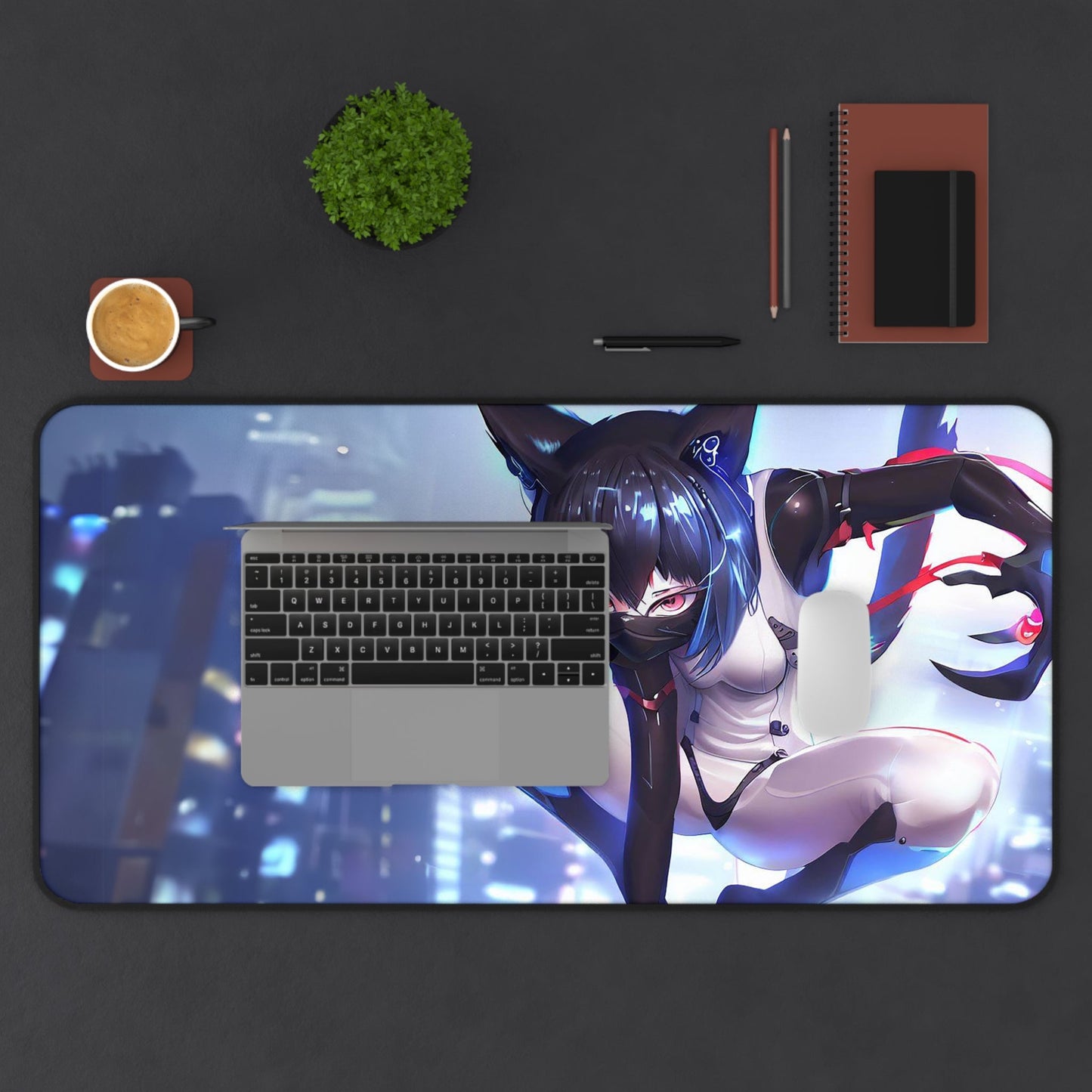 Large Mouse Pad for Cybernetic Feline Enthusiasts