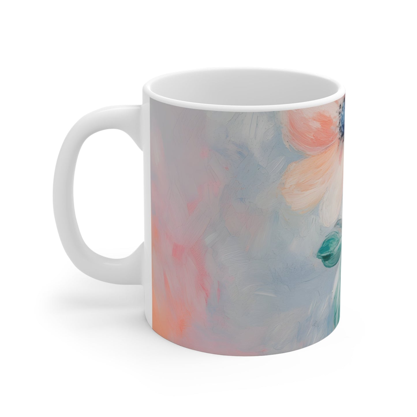 Gentle Blue Floral Patterned Mug