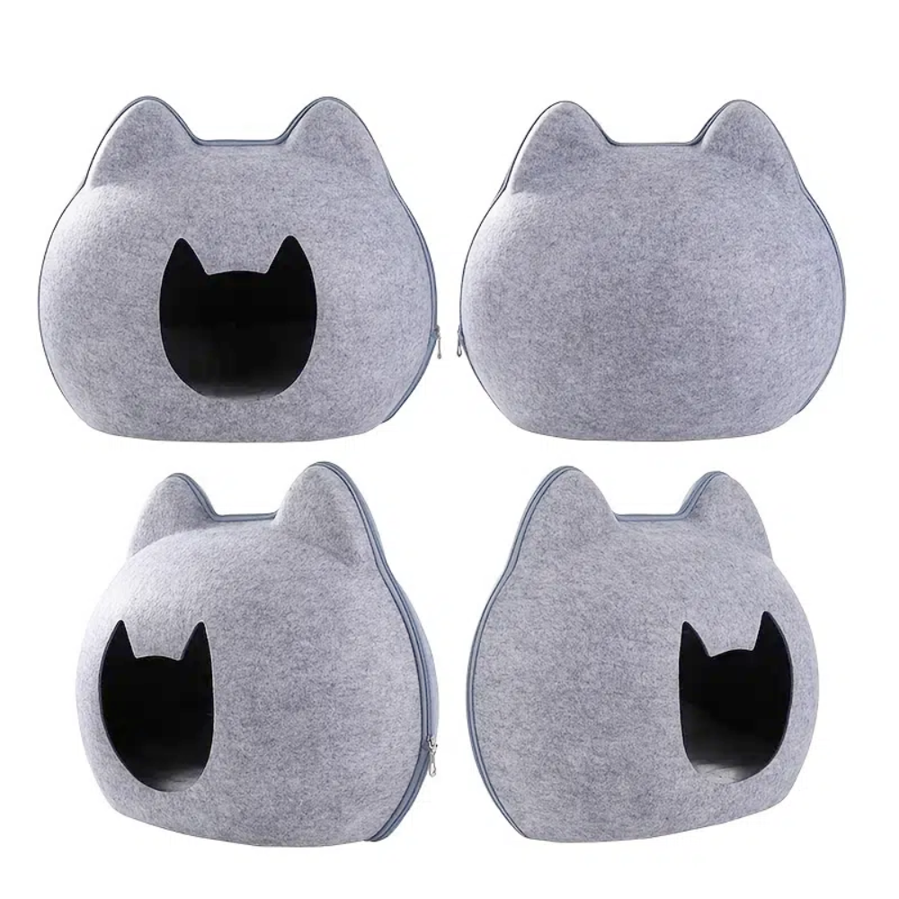 Pet Haven: Charming Feline-Shaped Shelter for Every Season